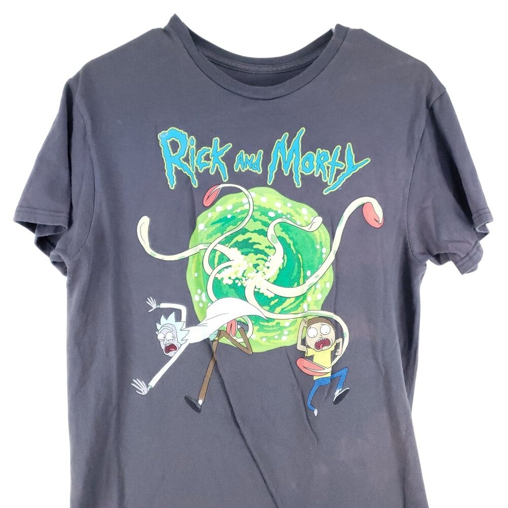 Rick & Morty Graphic Tshirt Unisex Size Medium Gray - Picture 2 of 6